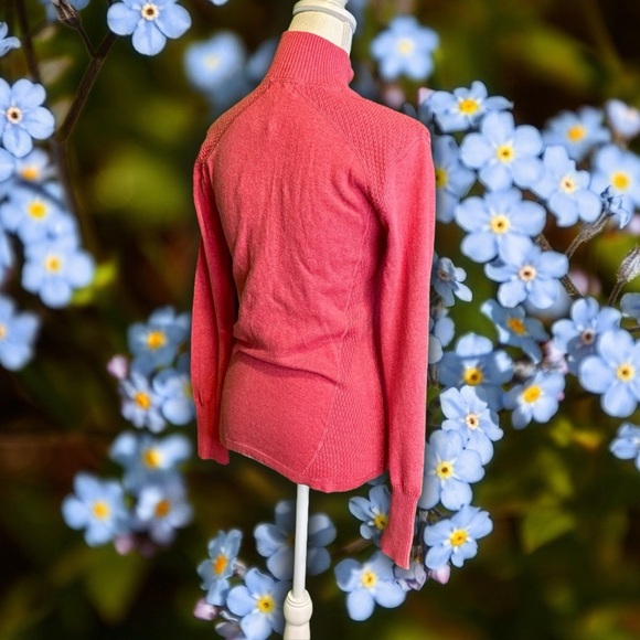 NWT Eddie Bauer ‘1/2 Zip Pullover’ in “Punch Pink / Castle Rock” Size Medium - Picture 11 of 15